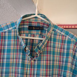 ‼️Sale‼️ RALPH LAUREN Shirt 3XLT Multicolor Plaid  Button Down  3X TALL